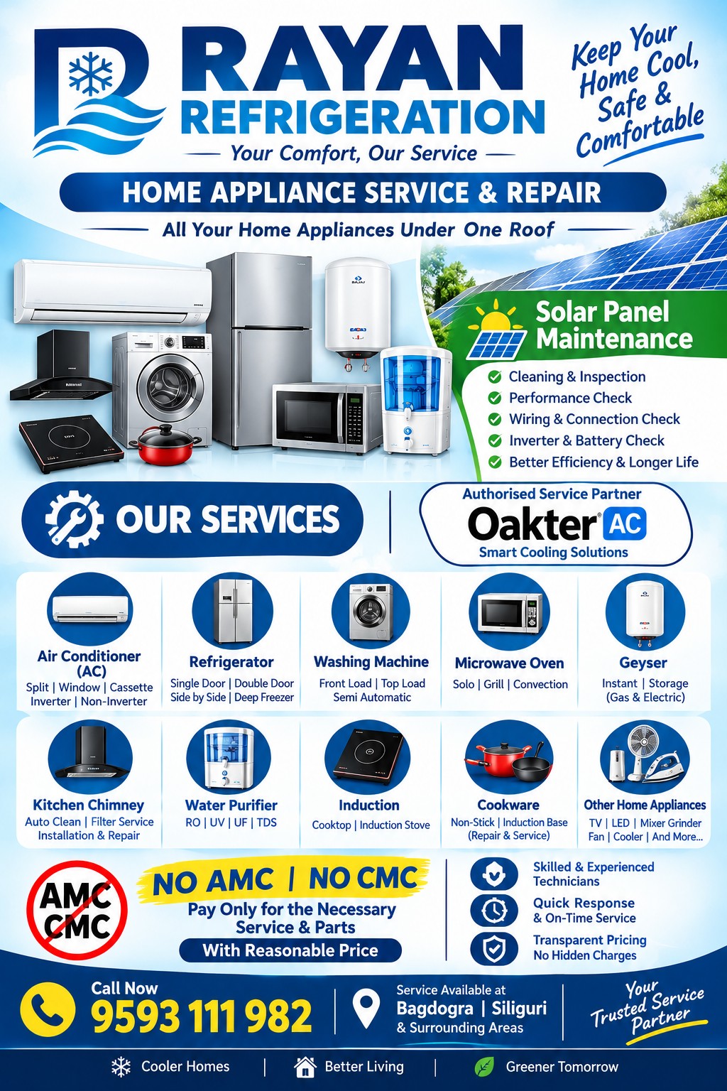 RAYAN REFRIGERATION home appliance service poster